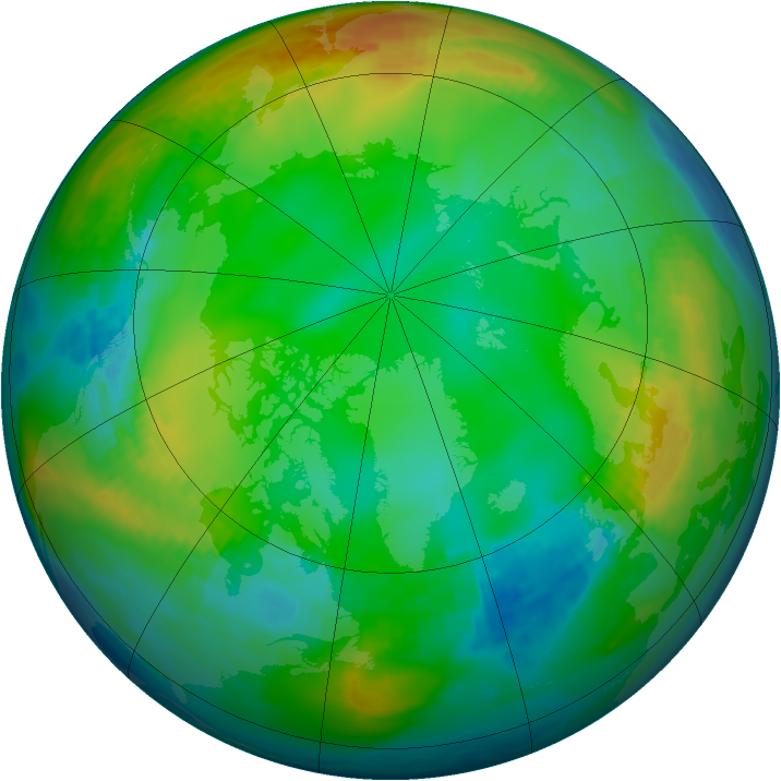 Arctic ozone map for 07 December 1980